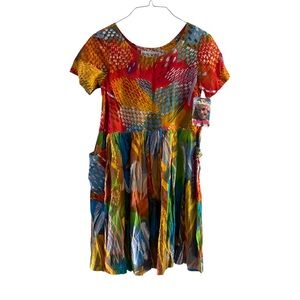 NWT: Jams World • Vibrant Patterned Dress with Pockets